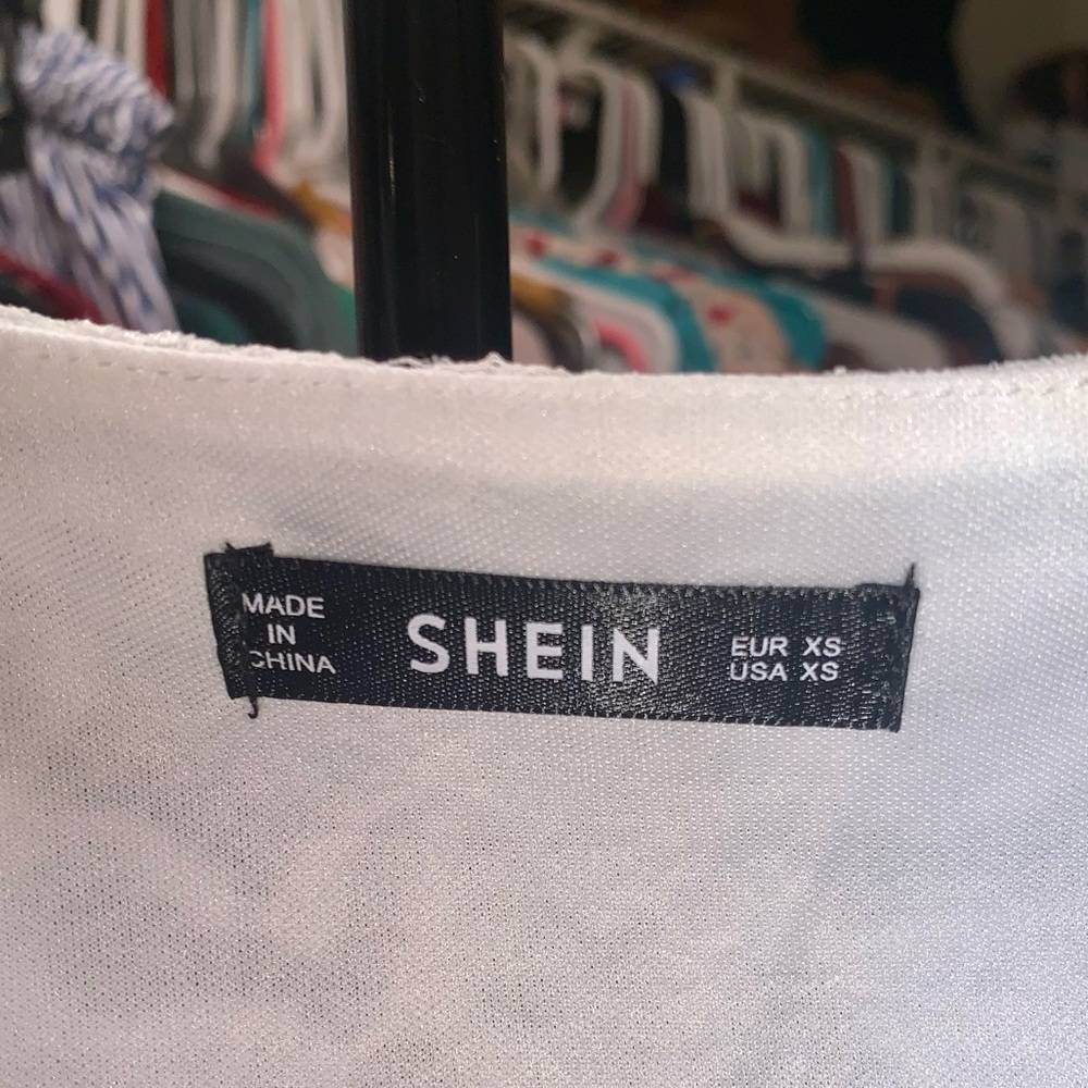 SHEIN white lace dress